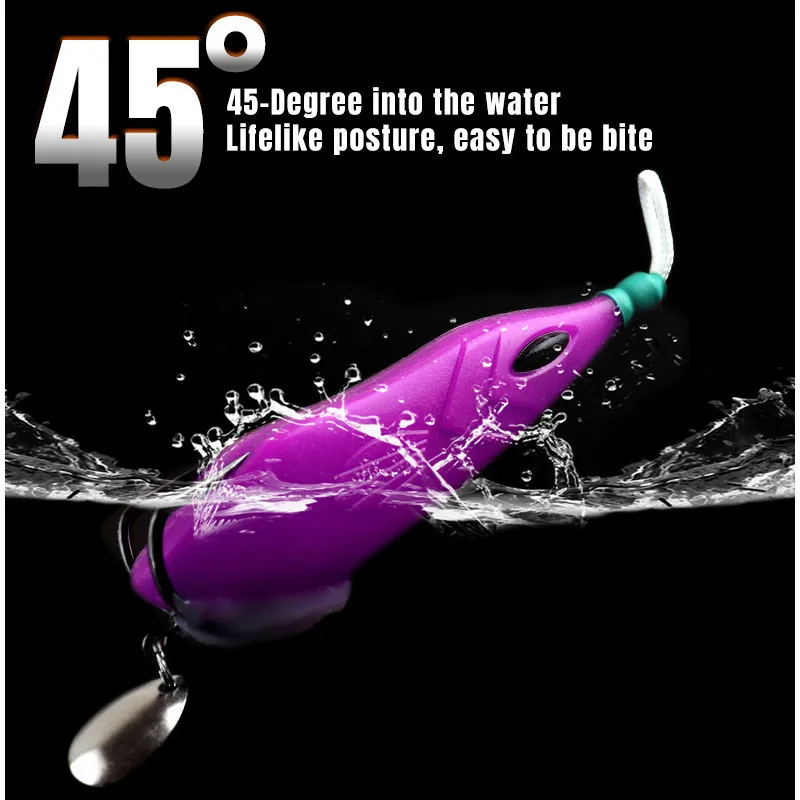 Fishing Soft Frog Lure 8cm/15g Soft Bait Lure Blood Trough Hook fishing lure,carp fishing bait