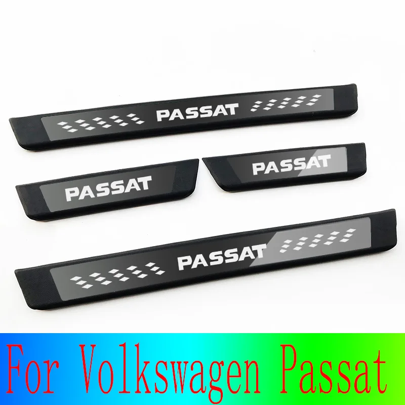 Накладки на пороги для VW Volkswagen Passat из нержавеющей стали с логотипом и ABS-пластиком