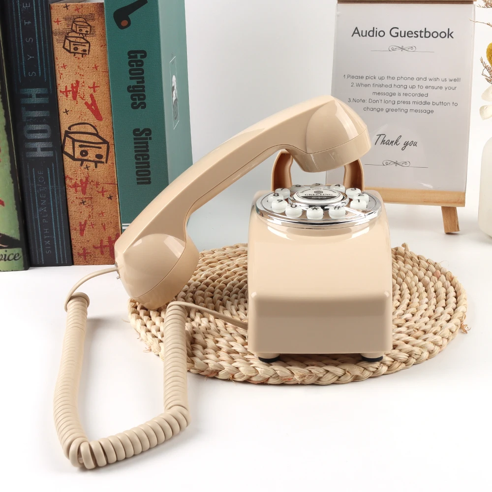 Wall Mounted Audio Guest Book Phone Audio Guestbook Phone Message Voice Recorder Vintage Wedding Party