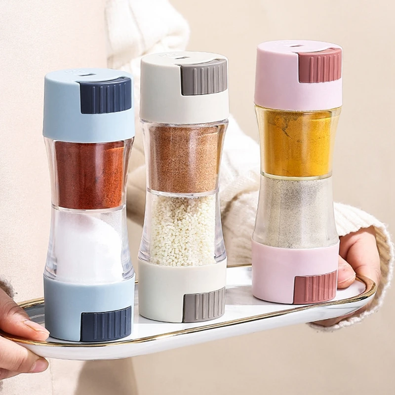 Salt Shaker 0.5g Quantitative Salt Shaker Press Type Control Bottle Seasoning Jar Tool Pepper Spice Container Plastic Limit