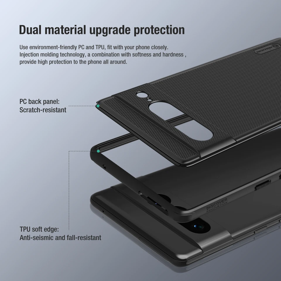 SHIEID Cover Per Google Pixel 3a In Vetro Temperato E Silicone, Effetto Marmo Blu, Antiurto E Antiscivolo, Sottile - 2