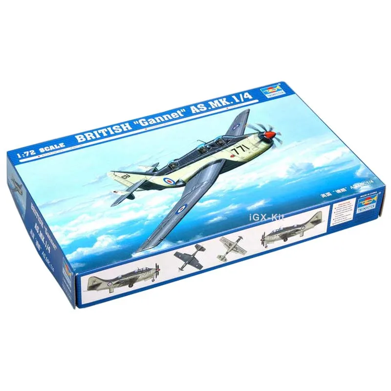 

Trumpeter 01629 1/72 Британский Fairey Gannet AS MK 1/4 анти-подводный самолет Военная пластиковая сборка модель игрушечный набор для строительства