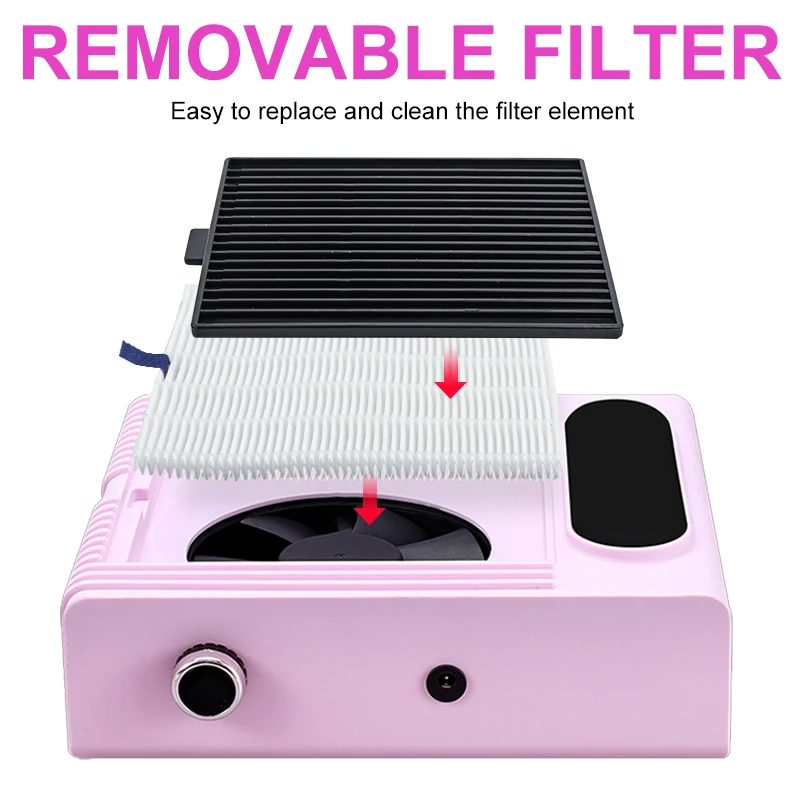 Nail Dust Collector Filter Nail Vacuum Cleaner Manicure Extractor Fan Remove Filter Eqiupment