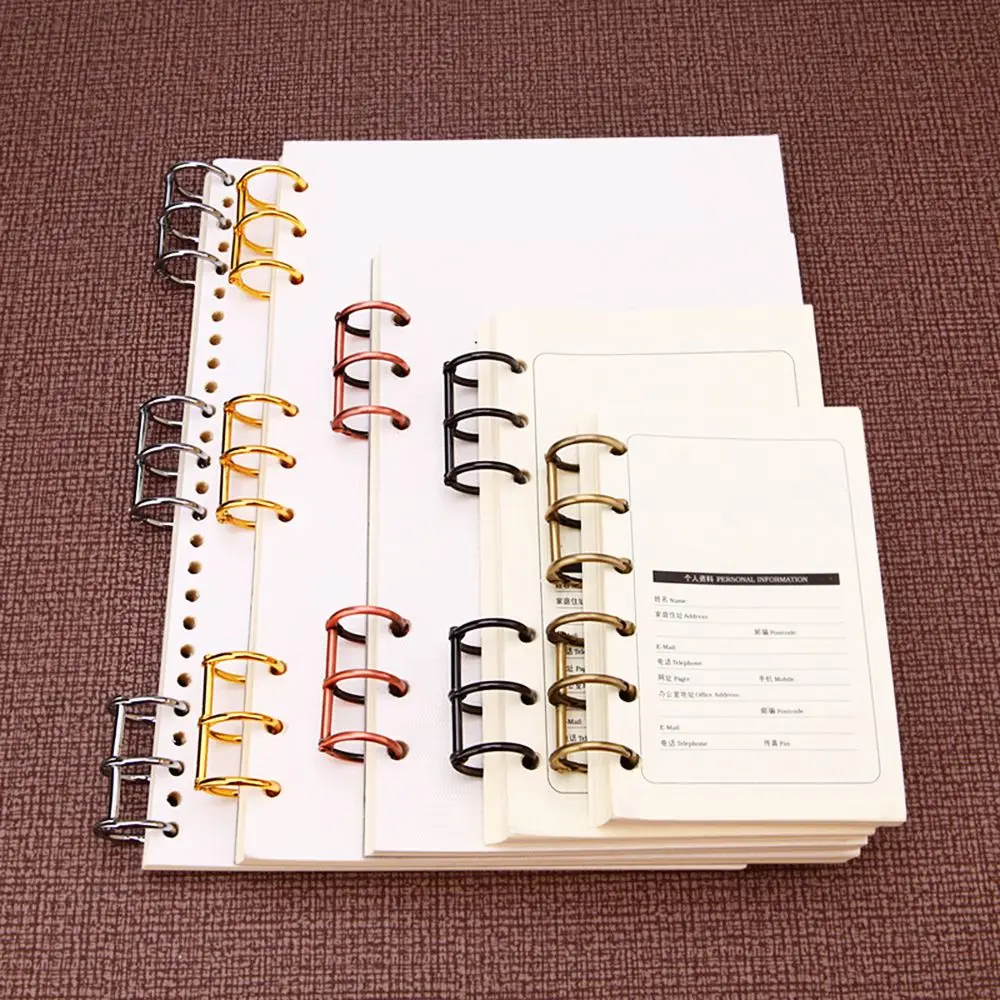 2pcs Hot Vintage Fashion Refillable Stationery Spiral Ring Loose Leaf Ring Notebook Binder