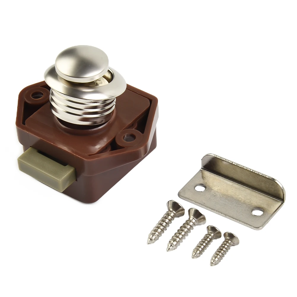

Latches Button Lock Camper Push Lock Car Diameter 20MM Drawer Latches Keyless Plastic Zinc Alloy 1PCS Boat Button