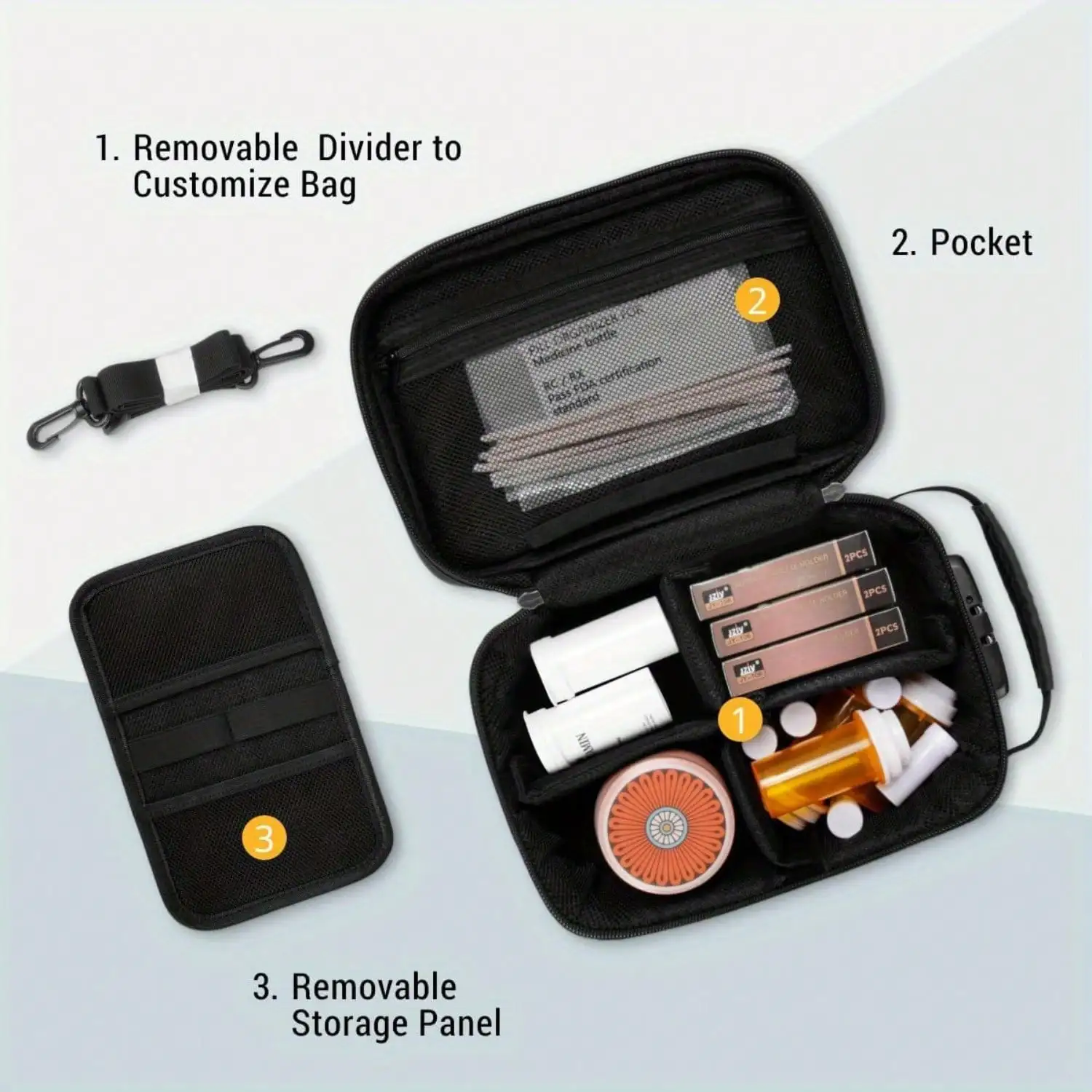 Smoking Accessories Unisex Smell Proof Pouch with Combination Lock Smell Proof Stash Bag for Storage and Travel Gifts for Smokers