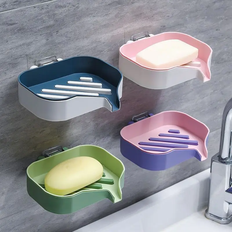 

Двухслойный держатель для мыла, Коробка для мыла, настенный держатель дренаж для мыла, держатель для мыла, для душа, органайзер для ванной ко...