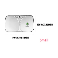 Foldable Portable Car Solar Protection Windshield Sunshade Accessory (For Skoda - S)