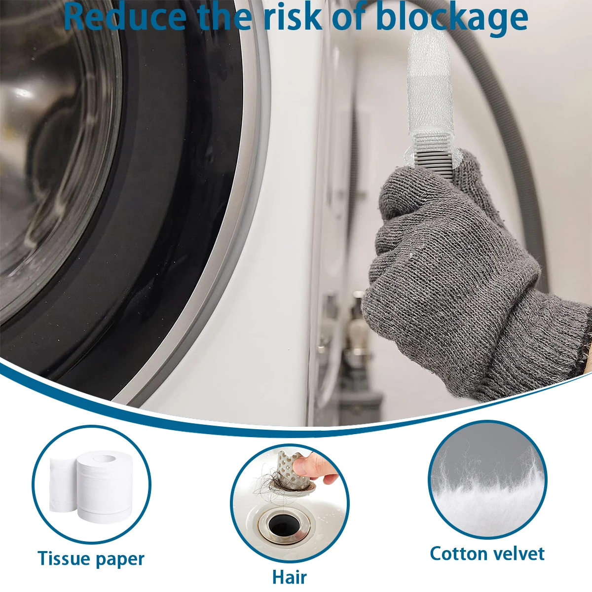 30PCS Washing Machine Drain Filter With Binding Zip Tiesm Multipurpose Washer Hose Lint Traps for Washing Machine Sink Bathtub