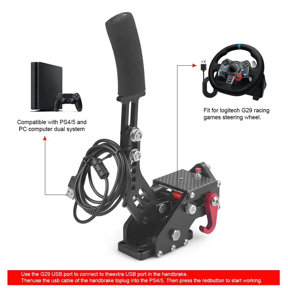 USB Handbrake SIM For PS4/PS5 For PC Logitech G29 Universal Racing Games Hand Brake