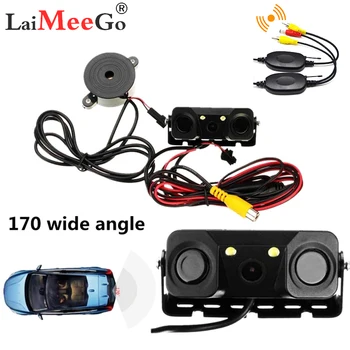Guida registratore ciclico telecamera per veicoli per auto 3 in 1 vista posteriore per auto rilevatore di sensori di parcheggio inverso allarme cicalino telecamera per cruscotto per auto
