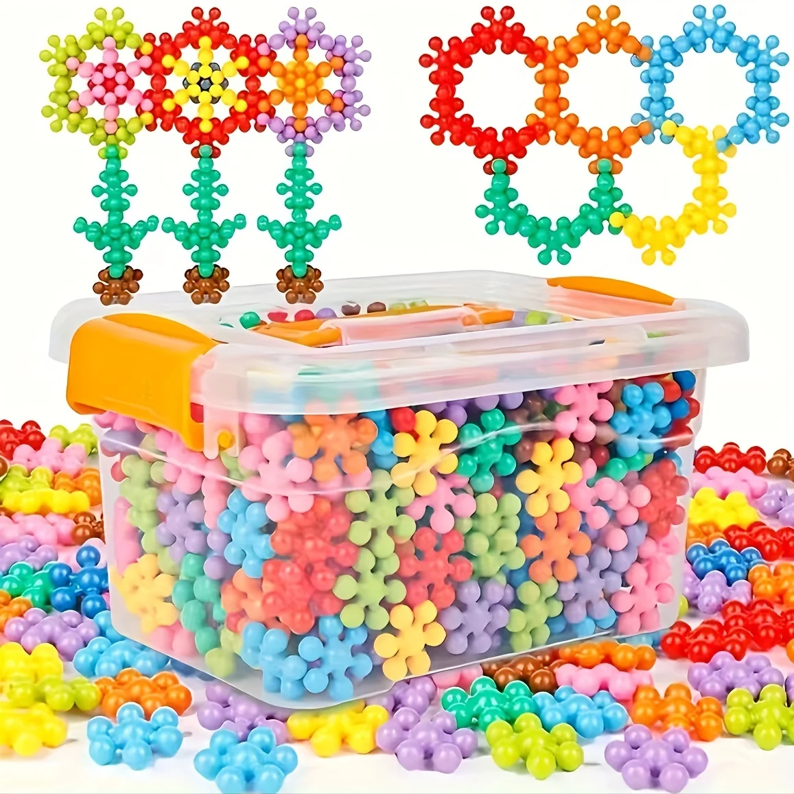 Snowflake Building Blocks colorful pieces assorted set