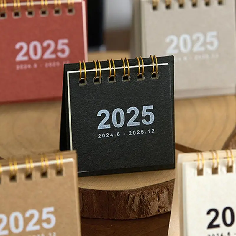 Small Desk Calendar Cute Daily Planner Simple Monthly Time Management Weekly To-Do List Schedule Table Planner Spiral Books