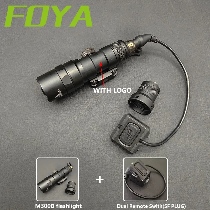 

Tactical SF M600B M300B LED Flashlight With Modbutton Pressure Switch Fit 20MM picatinny Rail KeyMod MLOK Weapon Hunting Light