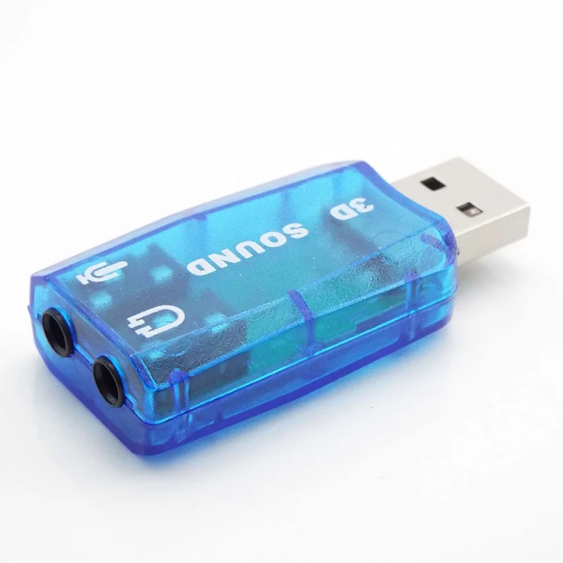 미니 외부 Usb 3.5mm 마이크 헤드폰 잭 스테레오 헤드셋 3d 사운드 카드 오디오 어댑터 노트북 용 스피커 인터페이스
