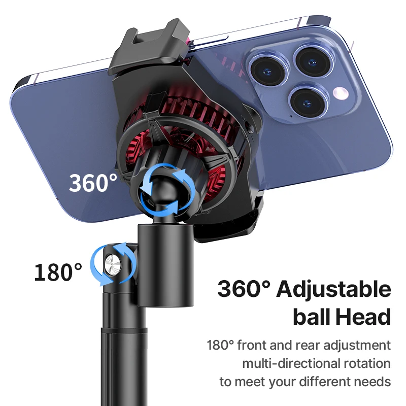 Ulanzi SK-06 Livestreaming Set Phone Clip with Cooling Radiator Smartphone Stand with 360°Rotation Ballhead