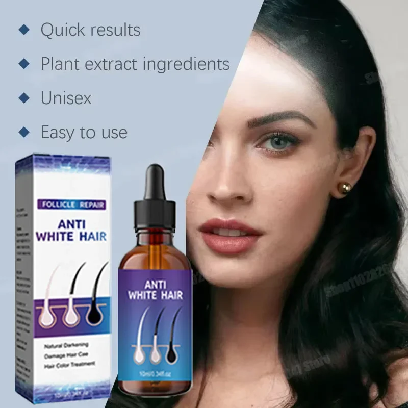 Natural  and Healthy White To Black hair  Anti-grey hair essence Serum 6