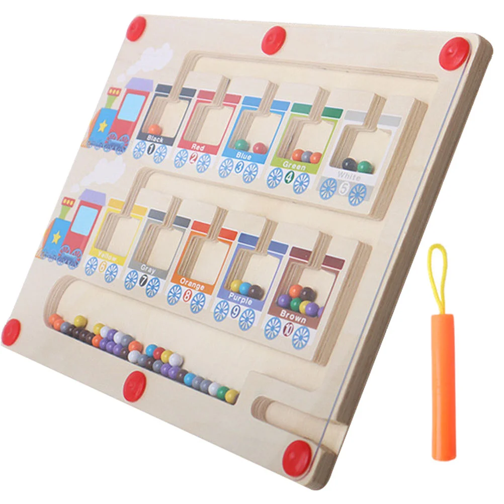 

Magnetic Color and Number Board Wooden Fine Motor Skills Toys for Kids