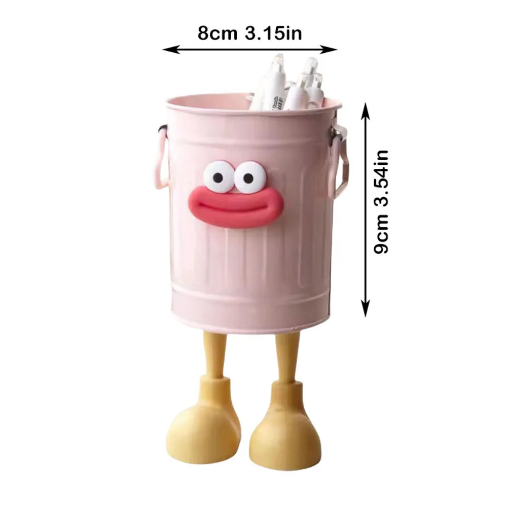 1 Pc cartoon pen holder, simple storage holder, for office storage, desk storage, home study storage (random letter stickers) 6