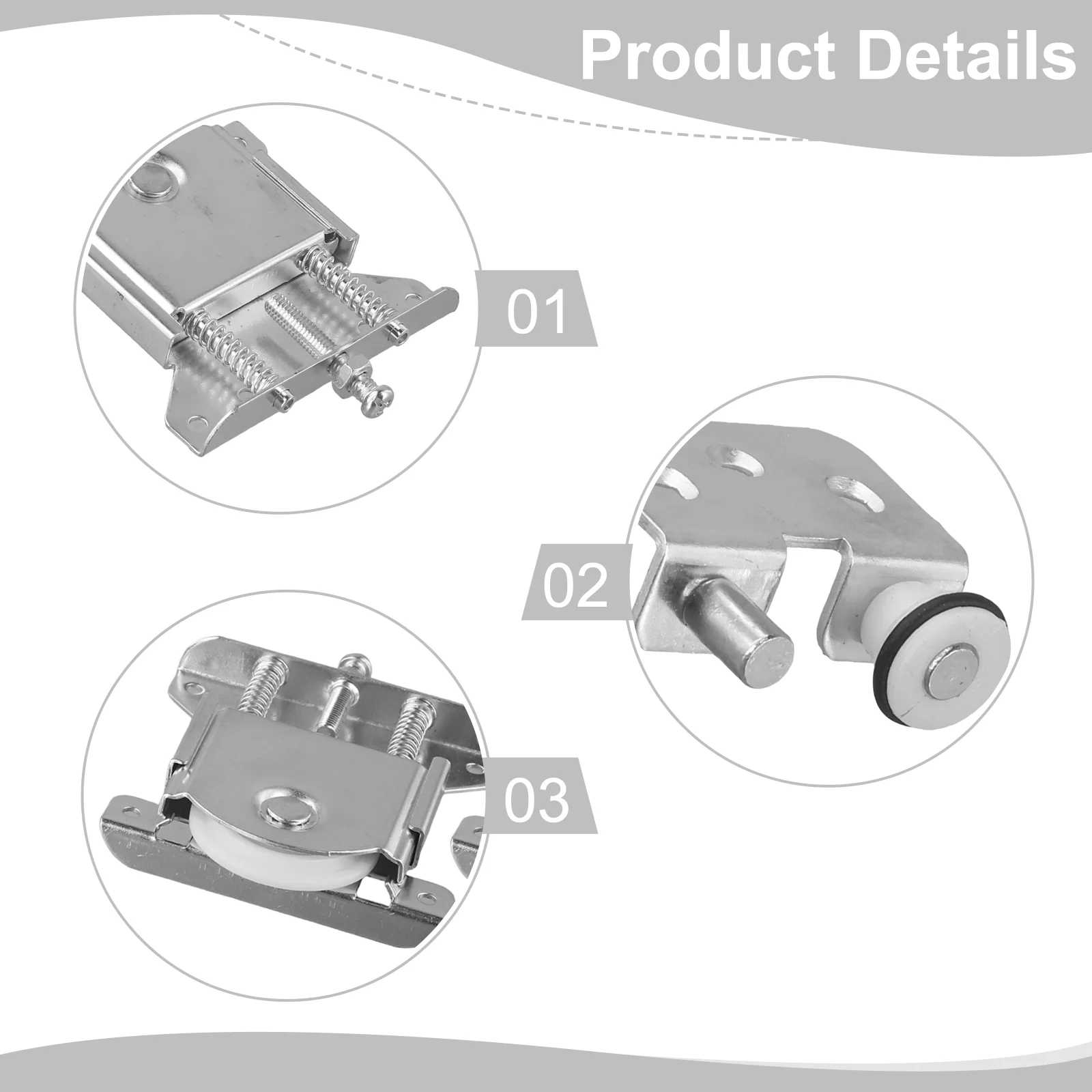2pcs Pulleys For Sliding Door Pulley With Damping er Wheel Sliding Door Pulley Double Spring Rebound Home Improvement Parts