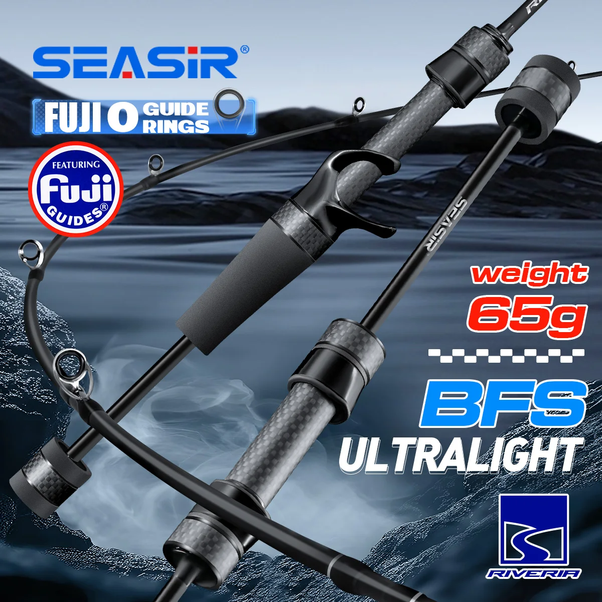 Seasir Riveria BFS Ultraleichte Spining-Baitcasting-Angelrute, FUJI O Keramik-Führungsringe, 30T + 40T Carbon-Gewebe, 1,5M-1,98M UL - AliExpress 18