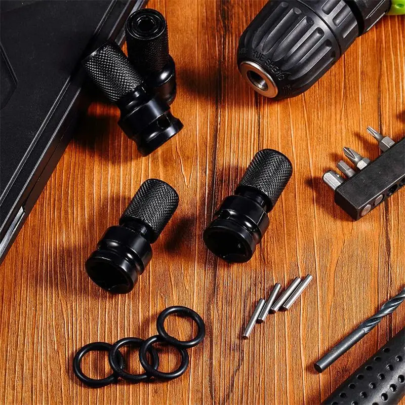 1/2" Square To 1/4" Hex Ratchet Socket Wrench Socket Adapter Spanner Set Drive Converter Universal Adaptive Impact Tool 6