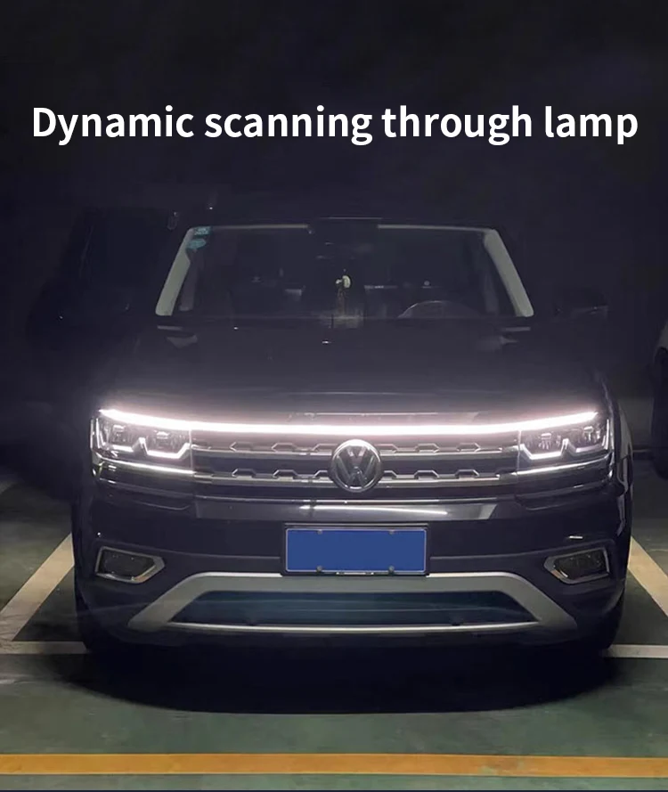 Auto-Start-Scan-Beleuchtung, dynamische Tagfahrlicht-Gittermodifikation, universelle LED-Motorhaubenbeleuchtung, dekorative Beleuchtung – Detail 1