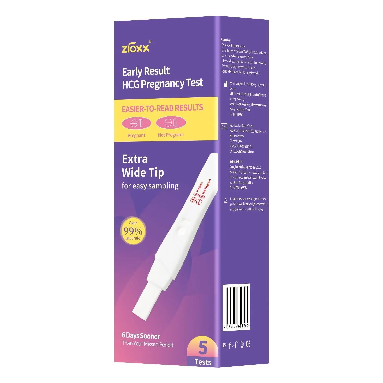 HCG Pregnancy Early Test Kit 10PCS Tests for Pregnant Women Fertility Pregnancy Check Test Over 99% Accuracy