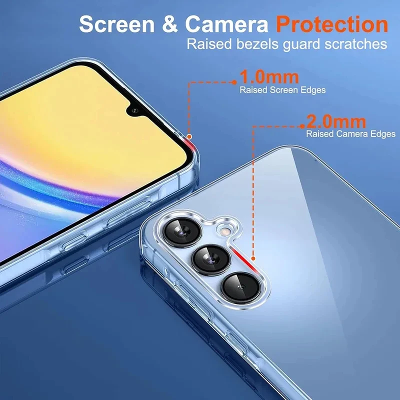 삼성 갤럭시 S26 케이스 S 26 5G용 삼성S26 갤럭시S26 폰 케이스 투명 소프트 아머 프레임 내구성 있는 실리콘 쉘