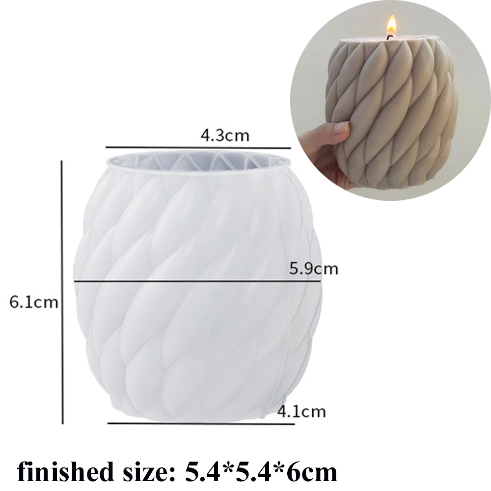 Geometric Wave Candle Silicone Mold