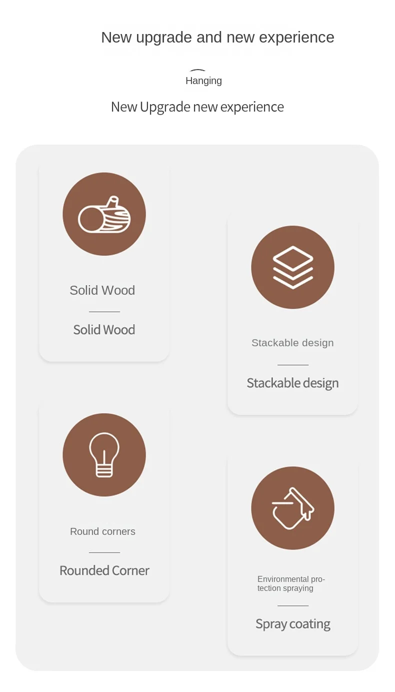 Dining Table Stool Household Solid Wood Living Room Dining Room Stackable Modern Simple Square Round Rubber Wood Drop-shipping