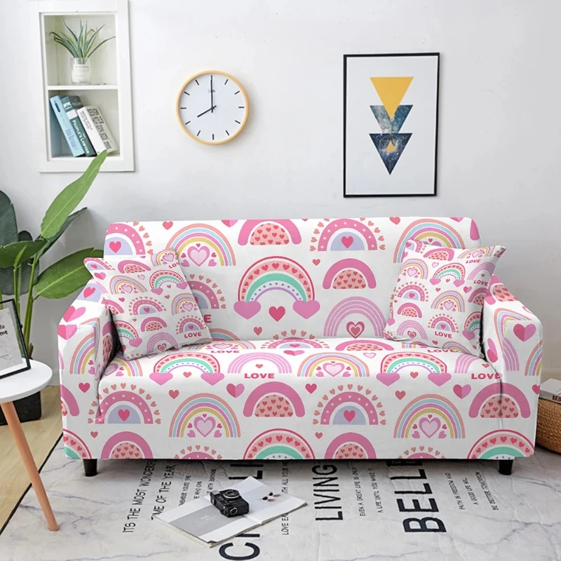 Discover Colorful Graffiti Style Love Printed Sofa Cover, Home Decor Gifts