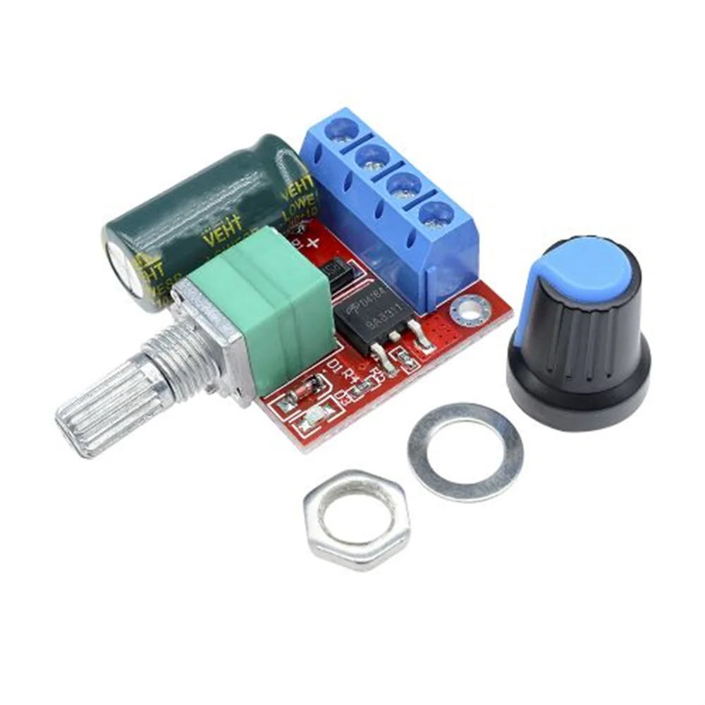 Motor Speed Controller 5Pcs Mini 5A 90W PWM 12V DC 5V-35V Adjustable Speed Regulator Control Governor Switch 24V