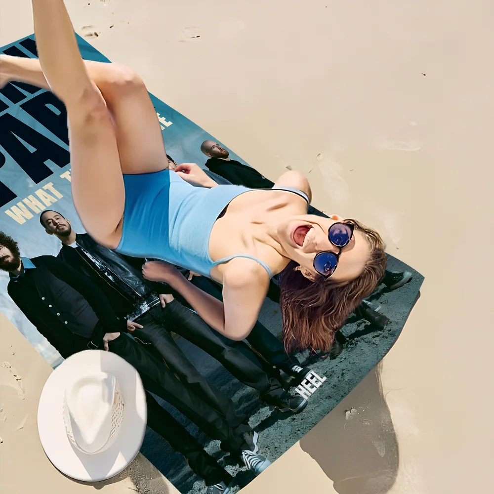 Band L-Linkin Cool P-park Big Microfiber Beach Towels Quick Dry Towel Sand Beach Towels Pool Towel for Travel Swim Pool Yoga 4