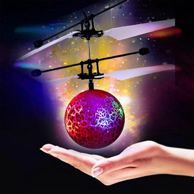 Electric RC Flying Ball Luminous Kid's Flight Balls Infrared Induction Aircraft Remote Control Toys Flash LED Light Plane Toys 1