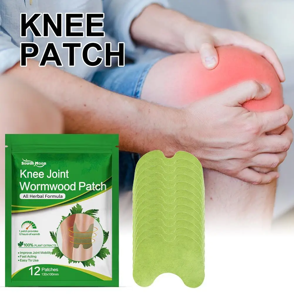 

12pcs Knee Pain Patch Natural Ingredients Wormwood Cervical Spine Paste Self-adhesive Sports Injuries Convenient For Health Care