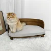 BingoPaw S/M Elevated Cat Bed Wooden Indoor Cat Couch Bed, Pet Sofa Chair Lounge for Kitty, Puppy or Small Animal 1