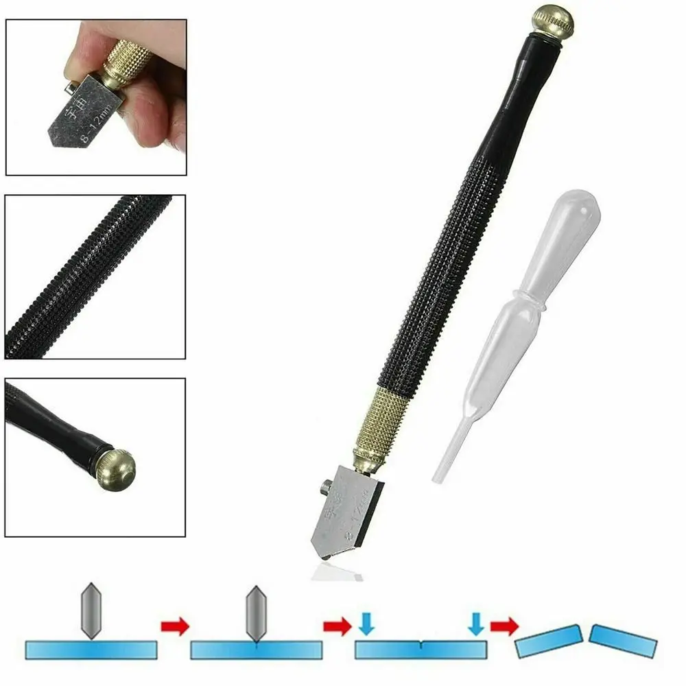 

Bottle Scribing Pen Oil Feed With Grip Oil Lubricated Cutters Cutting Tools Diamond Cutter Glass Cutter