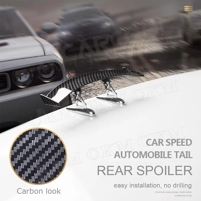 Carbon Fiber Pattern Spoiler Car Rear Tail Wing Auto Exterior Decoration  Accessories 17CM Universal Mini - AliExpress