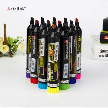 Pennarelli a vernice impermeabili da 12 colori da 6 mm - Penne permanenti ricaricabili per schizzi, graffiti e poster, ideali per studenti artisti