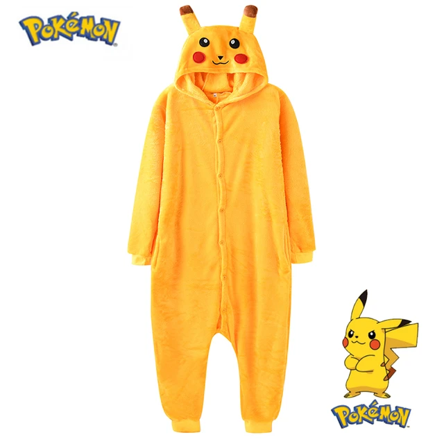 Pijama suave de Pokémon Pikachu para hombre, traje de de pieza, franela Kigurumi, cuerpo entero, para Halloween _ - AliExpress Mobile