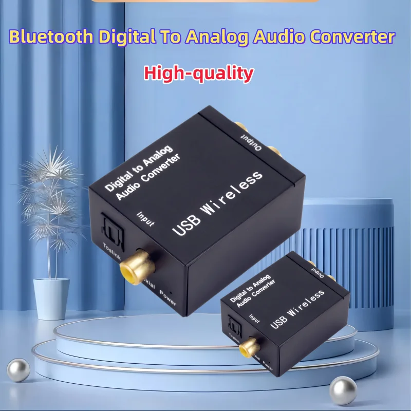 Digital To Analog Audio Converter Adapter Support Bluetooth Suitable For TV Audio Digital Coaxial Fiber Optic Analog Output Conver
