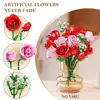 Flowers Bouquet Building Sets with Led-16 Rose Bouquet Botanical Toy Roses Flowers Home Decor Valentine Gifts for Adults Girls 2