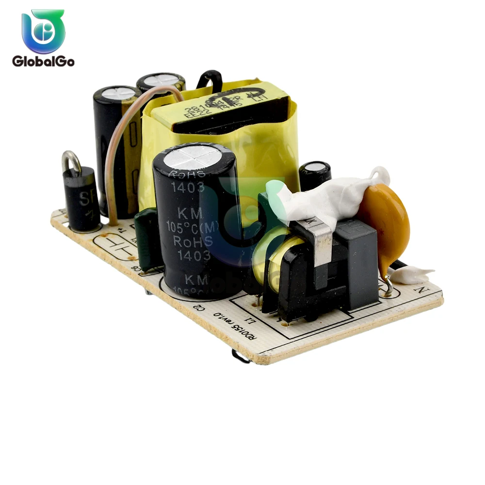 

AC100-240V to DC12V 1A Switching Power Supply Module Bare Circuit Module Board Circuit Protection for Replace/Repair