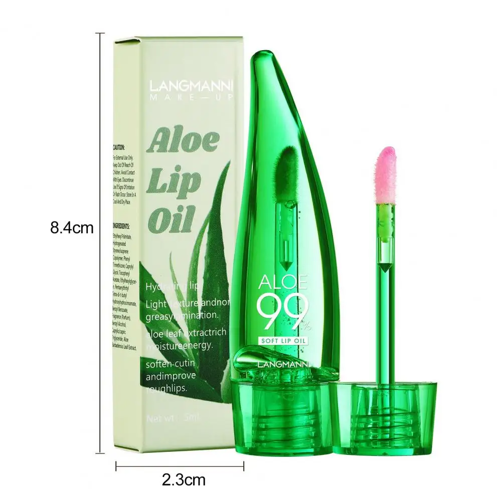 99% Aloe Vera Lip Balm Oil Temperature Color Changing Lipgloss Waterproof Moisturizing Long Lasting Lip Tint Makeup Cosmetic