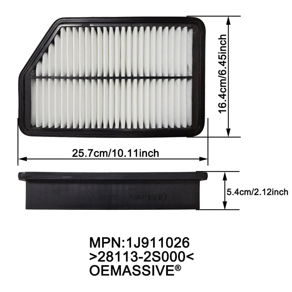 K&N Long Life 18,000 Mile Engine Air Filter - HYUNDAI SANTA FE SPORT L4-2.4L F/I - View #10