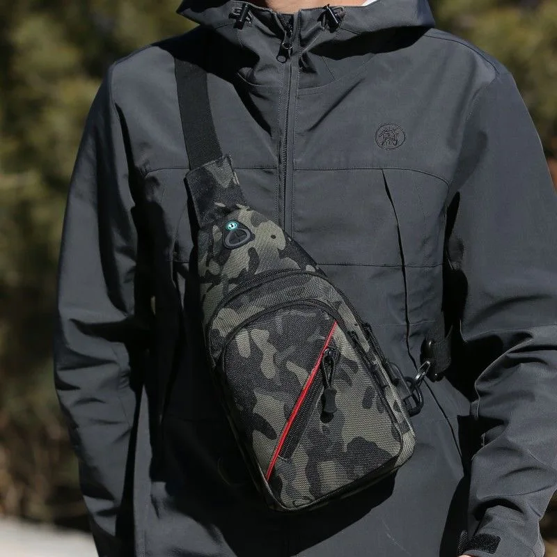 New Men Multifunction Chest Bag Crossbody Bag Outdoor Tactical Travel Sling Bag Purse Nylon Shoulder Bag For Male Messenger Bag