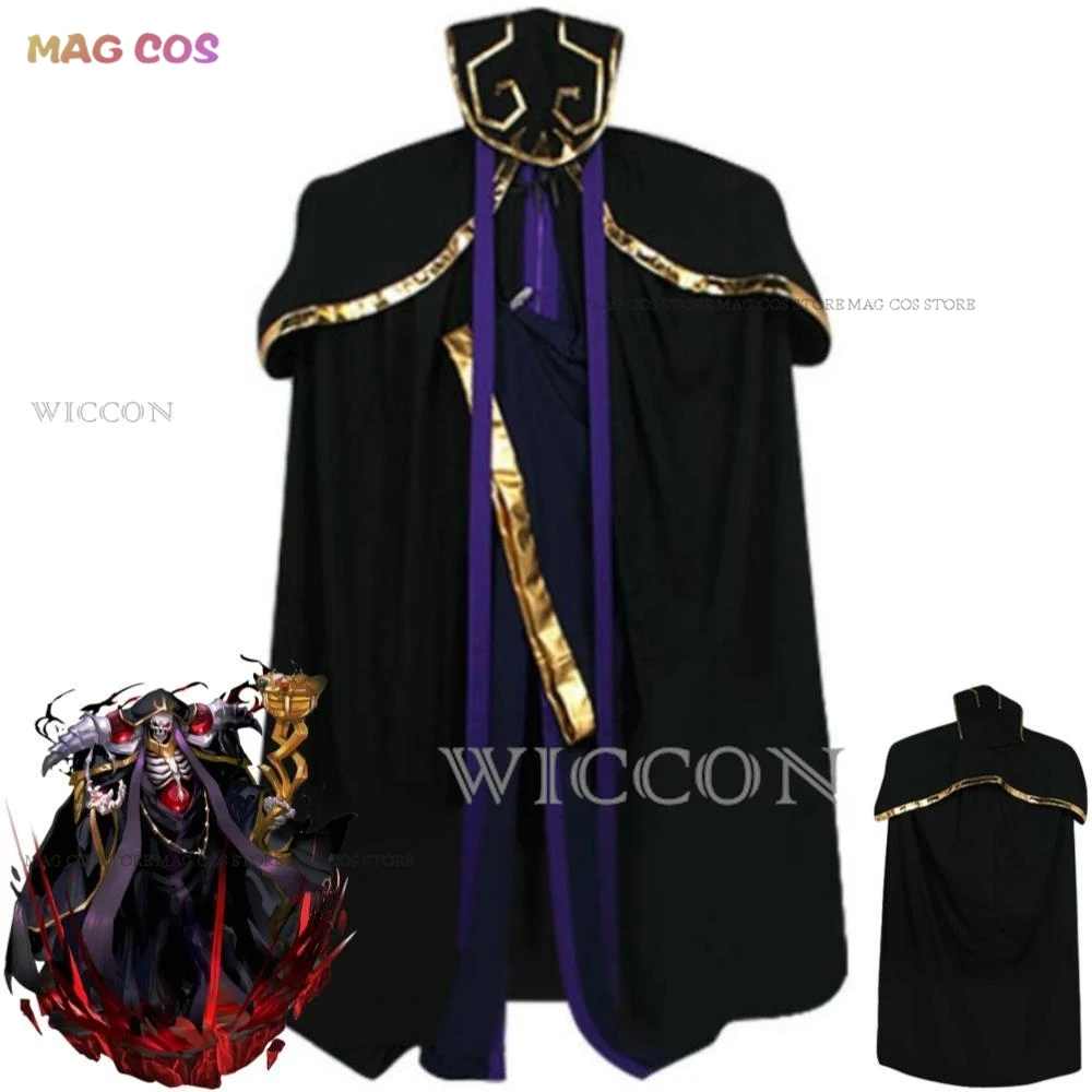 

Anime OVERLORD Ainz Ooal Gown Cosplay Costume Cloak Black Uniform Halloween Stage Performance Carnival Party Role Play Suit