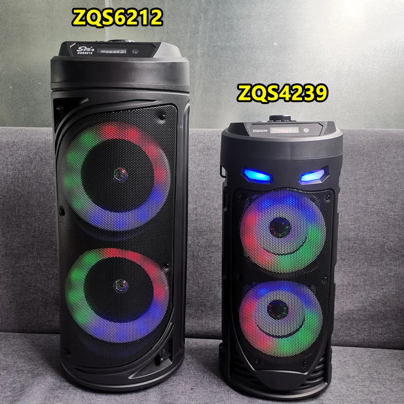 40WHighPowerPortableBluetoothSpeakerOutdoorSubwooferLEDLightEffectSpeakerWithRemote