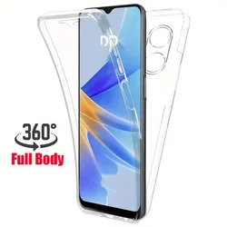 Étui de téléphone transparent 360° entièrement résistant aux chocs avec protection des deux côtés